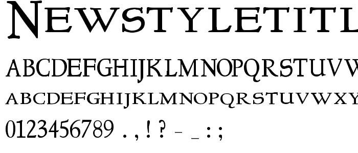 NewStyleTitling font