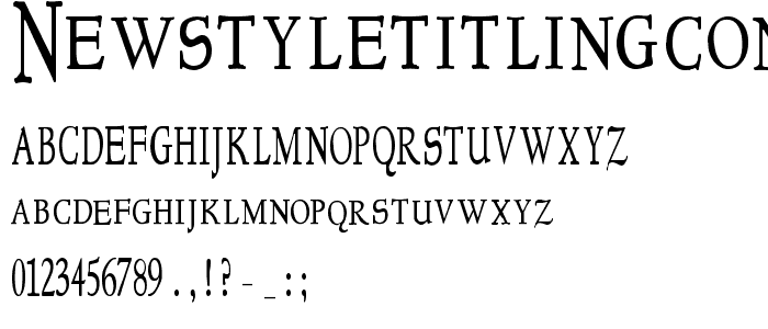 NewStyleTitlingCondensed font