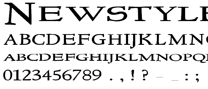NewStyleTitlingWide font