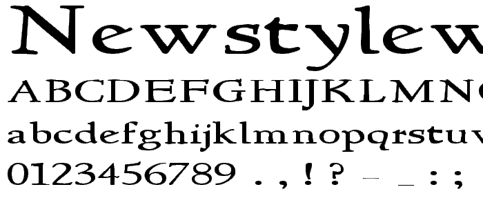 NewStyleWide font
