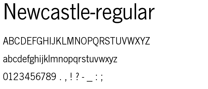 Newcastle-Regular font