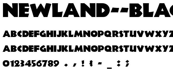 Newland Black font