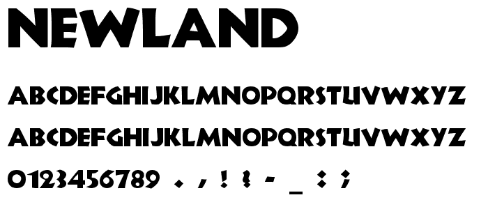 Newland font