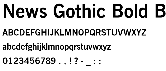 News Gothic Bold BT police