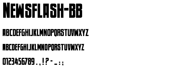 Newsflash BB font