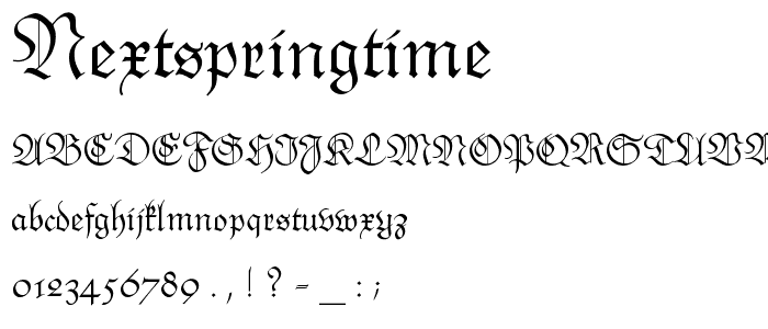 NextSpringtime font