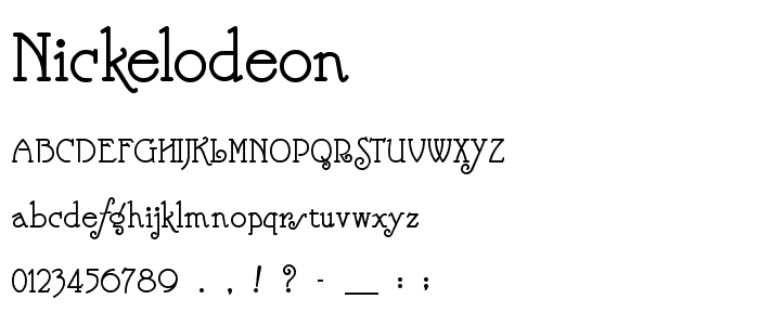 Nickelodeon font