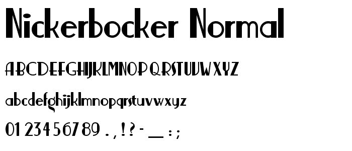 Nickerbocker-Normal font