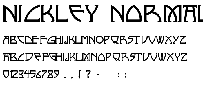 Nickley-NormalA font