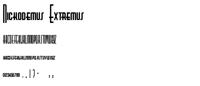 Nickodemus-Extremus font