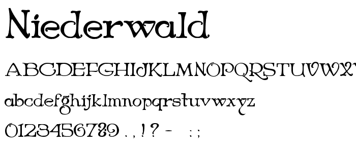 Niederwald font