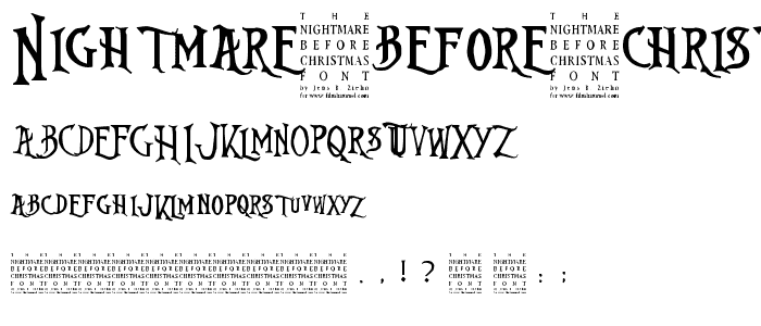 Nightmare Before Christmas font
