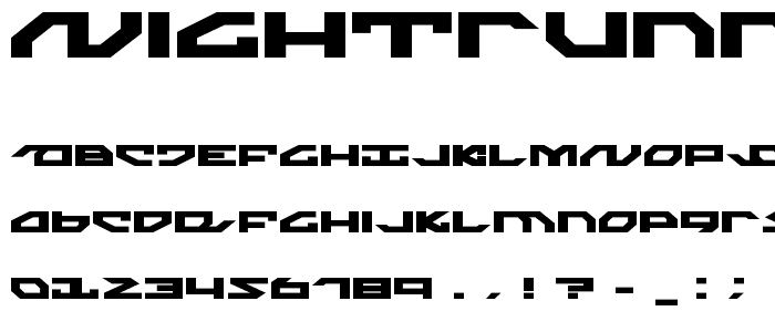 Nightrunner Expanded font