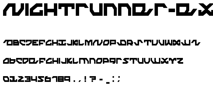 Nightrunner Extra Condensed font