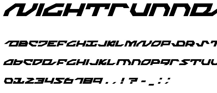 Nightrunner Italic font