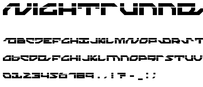 Nightrunner Laser font