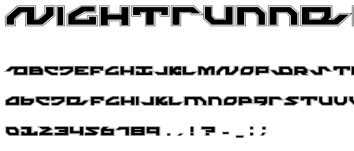 Nightrunner Pro font