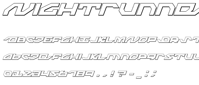 Nightrunner Shadow Italic font