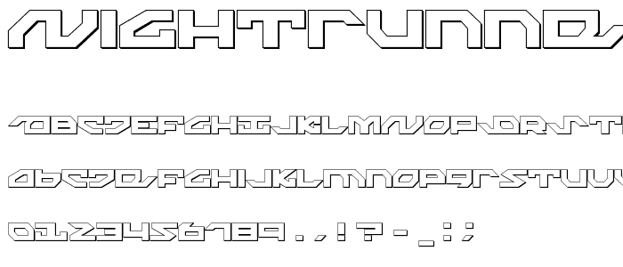 Nightrunner Shadow font