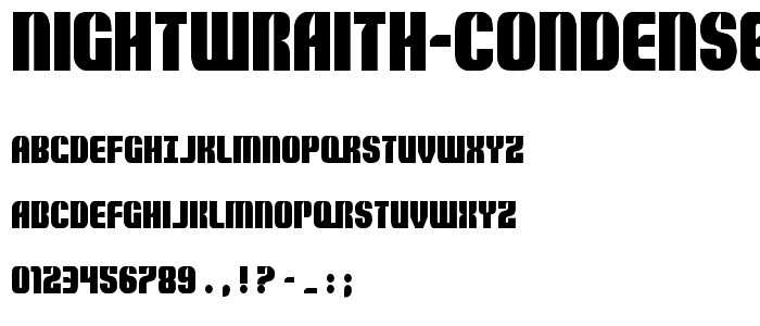Nightwraith Condensed font