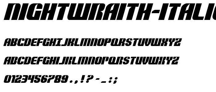 Nightwraith Italic font