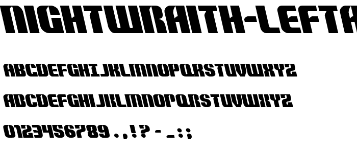 Nightwraith Leftalic font