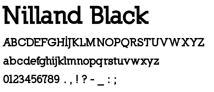 Nilland-Black font