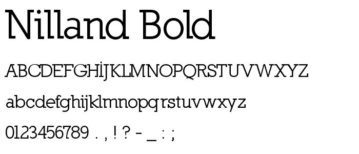 Nilland-Bold font