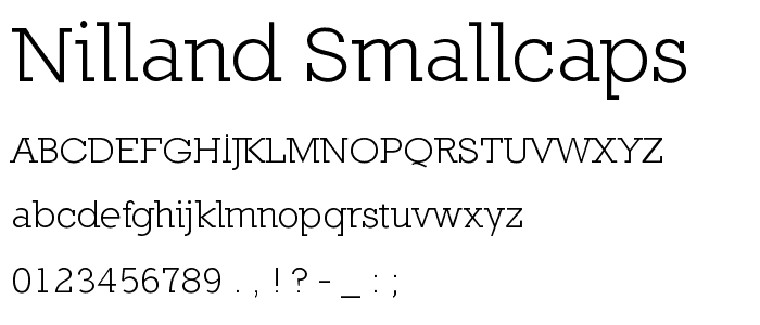 Nilland-SmallCaps font