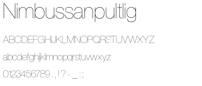 NimbusSanPUltLig font