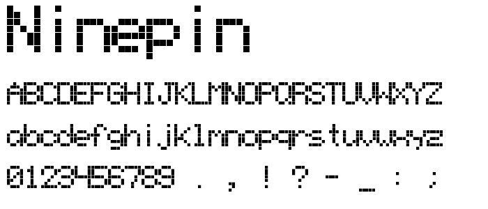 NinePin font