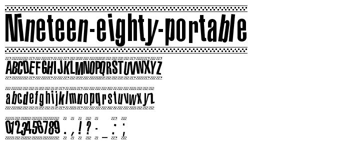 Nineteen Eighty Portable font