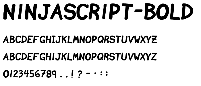Ninjascript Bold font
