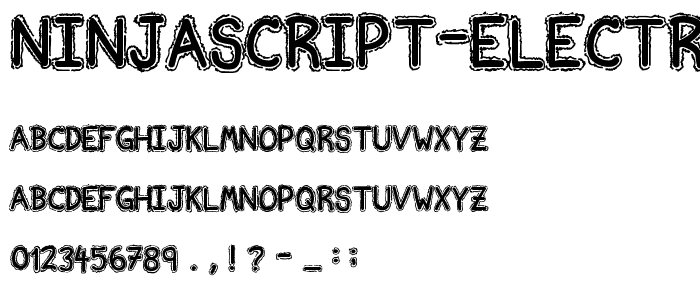 Ninjascript Electric DemiBold font