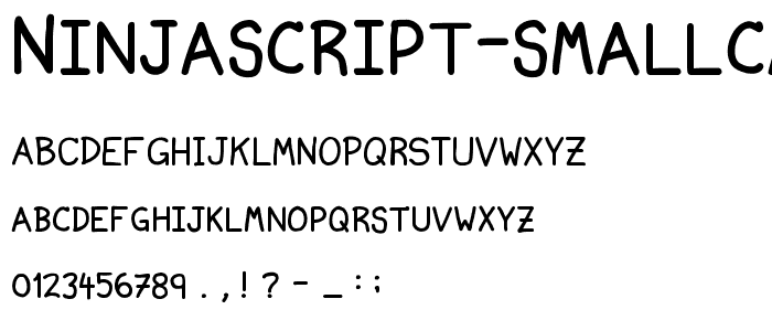 Ninjascript Smallcaps font