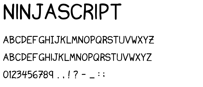 Ninjascript font
