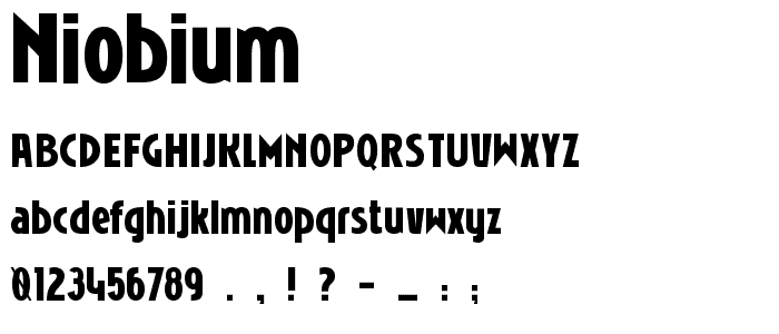 Niobium font