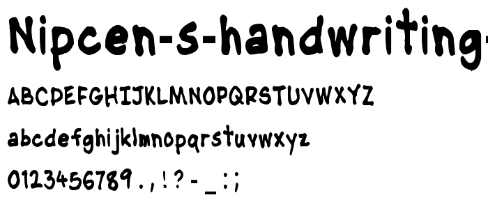 NipCen s Handwriting CondBd font