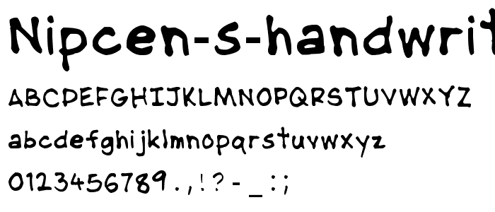 NipCen s Handwriting Regular font