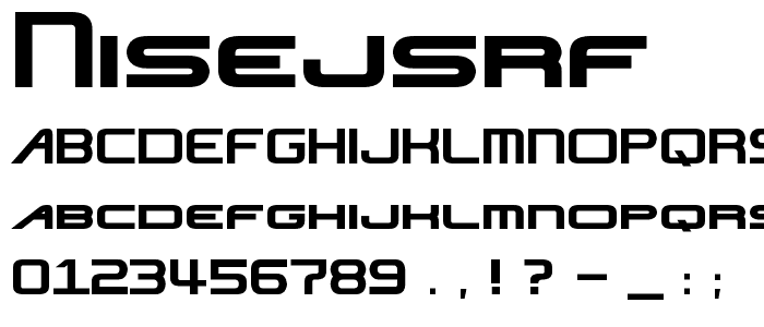 NiseJSRF font