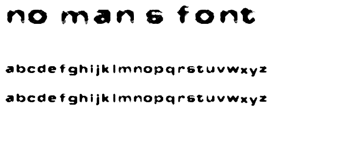 No Man s Font font