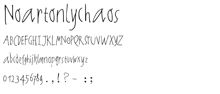 NoArtOnlyChaos font