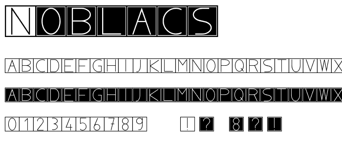 NoblaCS font