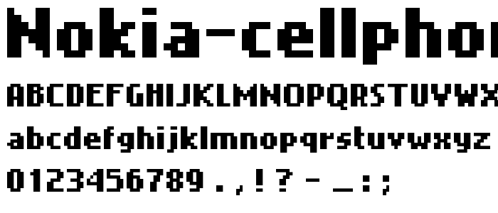 Nokia Cellphone Small font