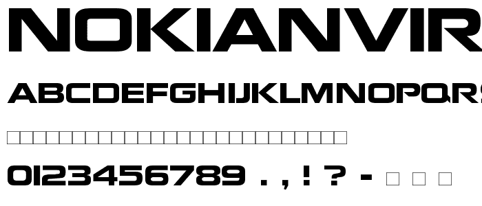 NokianvirallinenkirjasinREGULAR font