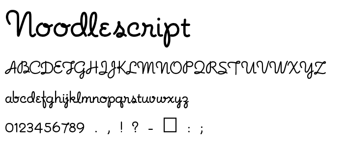 NoodleScript font
