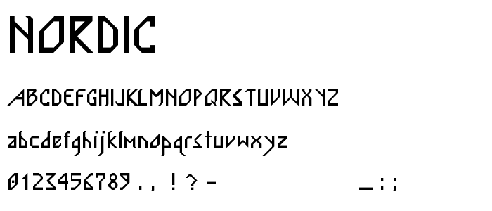 Nordic font