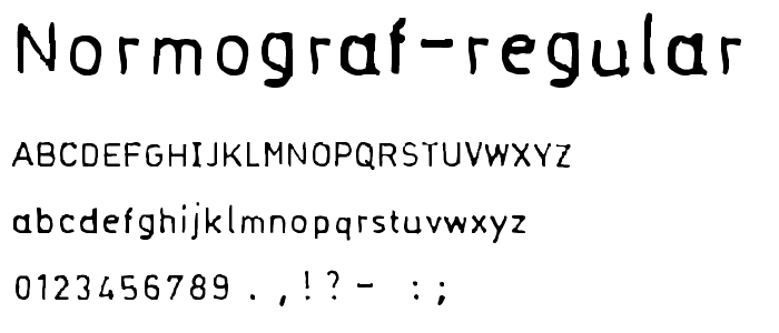Normograf-Regular font