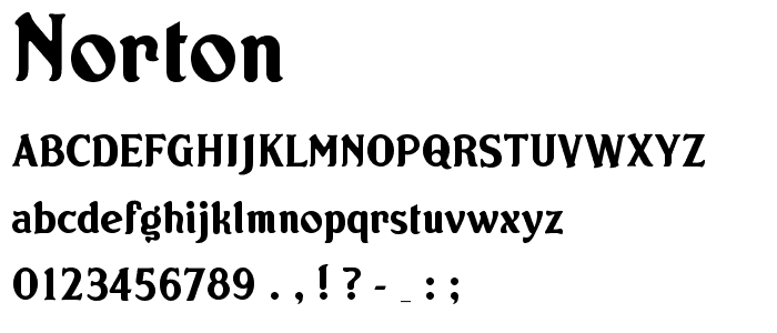 Norton font