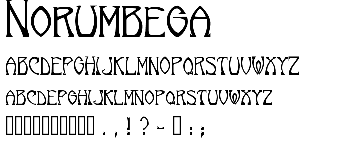 Norumbega™ font